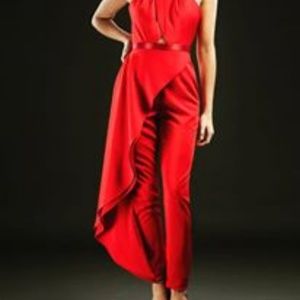 RACHEL ALLAN Couture - Red Pant Suit - Size 0